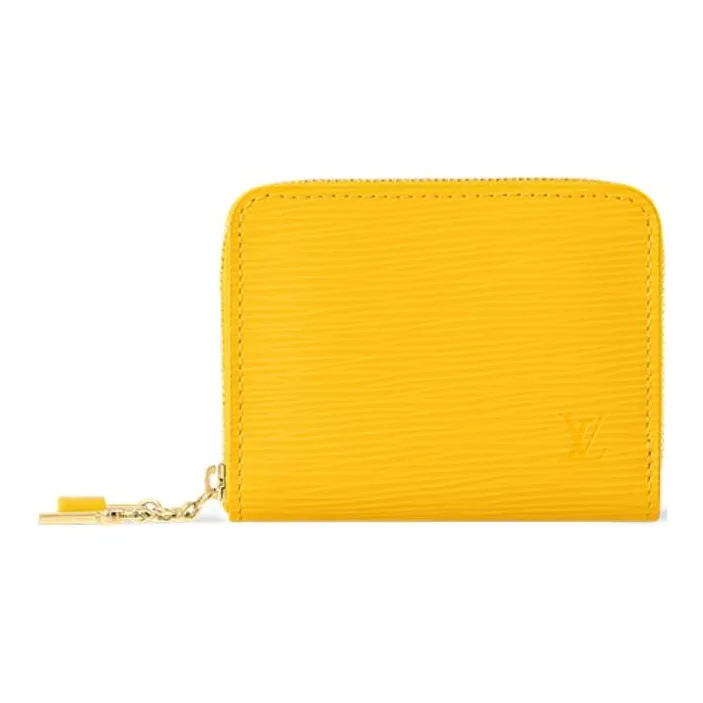LOUIS VUITTON Zippy Cow Leather Coin Purse Women's Ginkgo Yellow-0