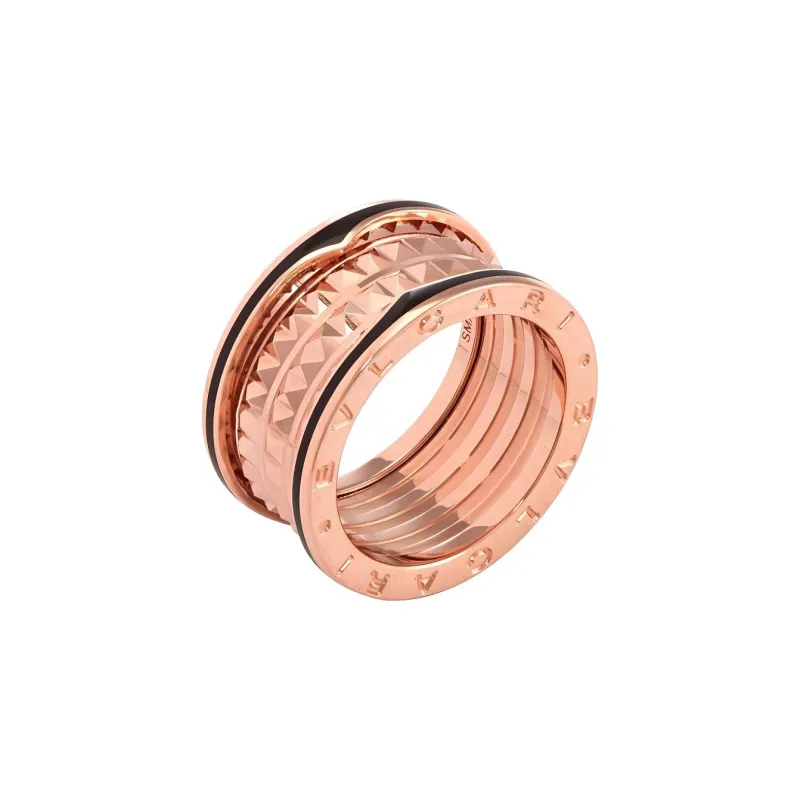 BVLGARI 18K Rose Gold Rings Unisex Pink Gold-1