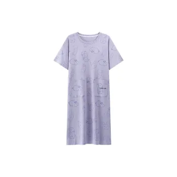 XISHE Nightgown Women's Light Purple