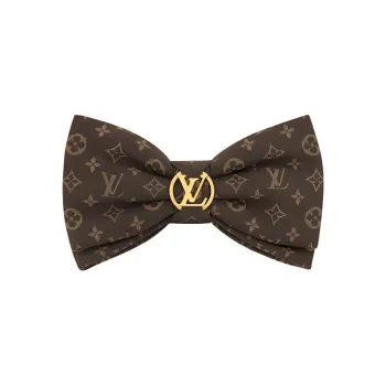 LOUIS VUITTON Canvas Coated Canvas Stainless Steel Metal Parts Metal Hair Clips Women's Brown