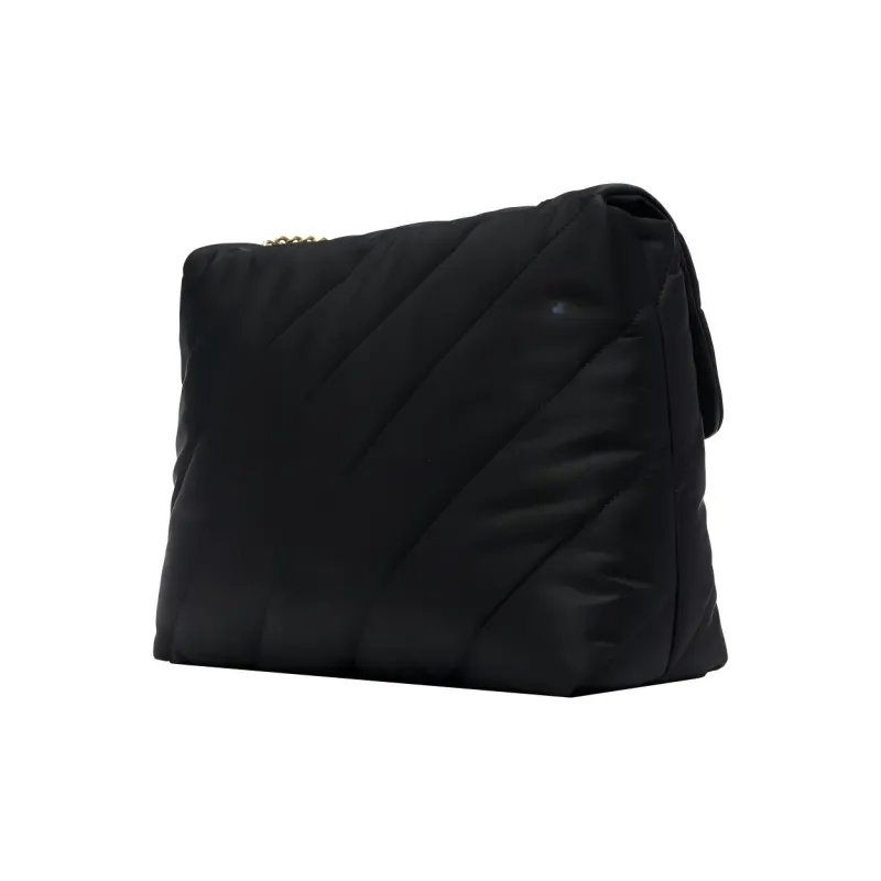 PINKO Leather Portable Crossbody Bag, Shoulder Bag Women's Black-1
