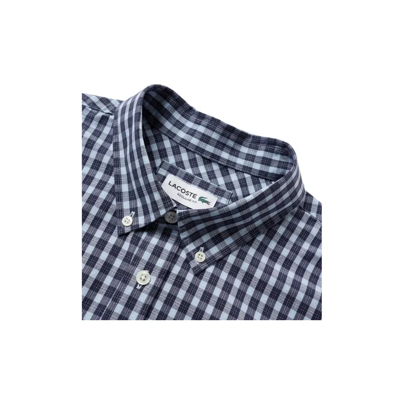 LACOSTE Checked Poplin Shirt-3
