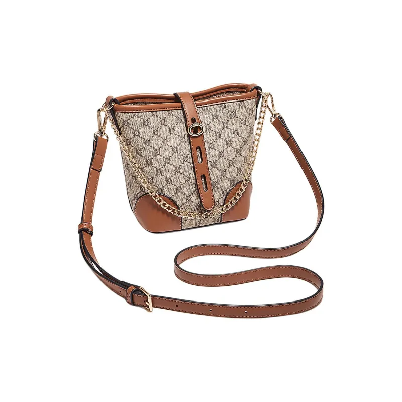 Old Man's Head Synthetic Leather Shoulder Bag Crossbody Bag Women's White/Coffee/Khaki-17