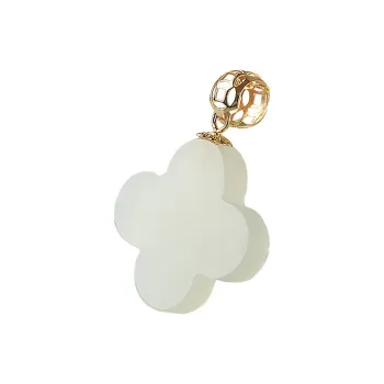 Jade Said 18K Gold Hetian Jade Pendants Women's White Jade