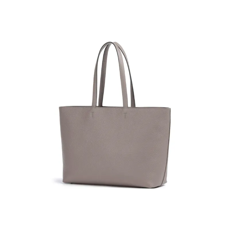 Furla Grain Leather Tote Bag, Shopping Bag, Shoulder Bag Tubas Women's Taupe-1