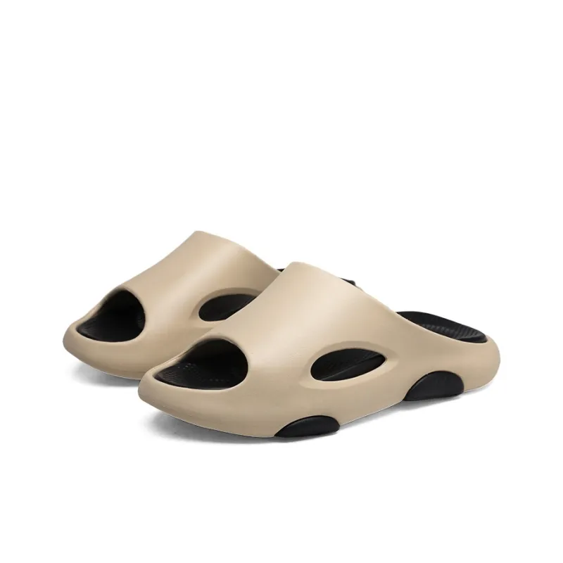PLAY COBBLER Rubber Sole Cut Out Slip Resistant Abrasion Resistant Massage Slide Slippers Men's-8