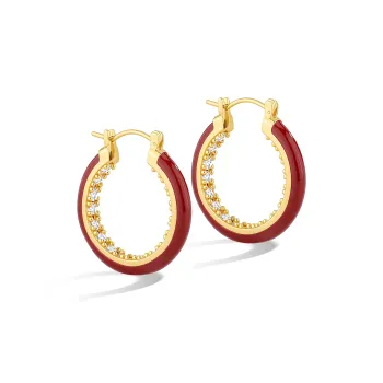 Right Hand Waiting S925 Silver Synthetic Cubic Zirconia Earrings Women's