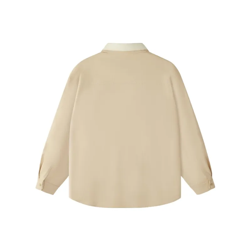 FILA FUSION Shirt Women's Fall Reed Coffee-1
