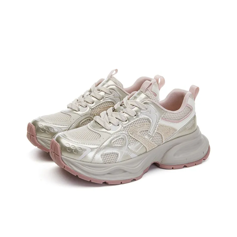 Zdwo Anti Slip Wear Resistant Low Top Chunky Sneakers Women's-6