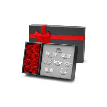 ZSY S925 Stud Earrings Women's Gift Box Set