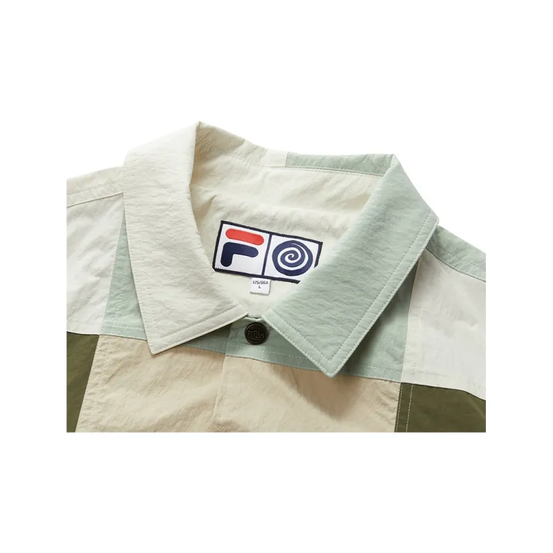 FILA FUSION x Round Two Jackets Coats Men's Beige Repair Color-2