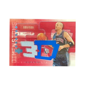 PANINI 2004 UD 3D Basketball Net Jason Kidd 999 Serial Game Used Jersey Card 999/999 Final Serial Sports Cards 1 Pc