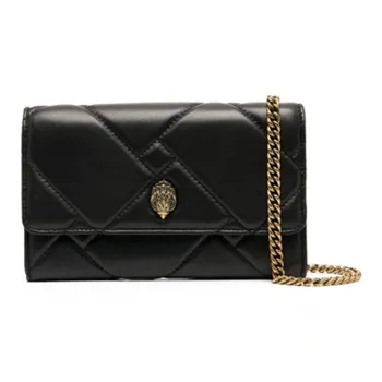 Kurt Geiger London Leather Wallet Shoulder Bag Women's Black