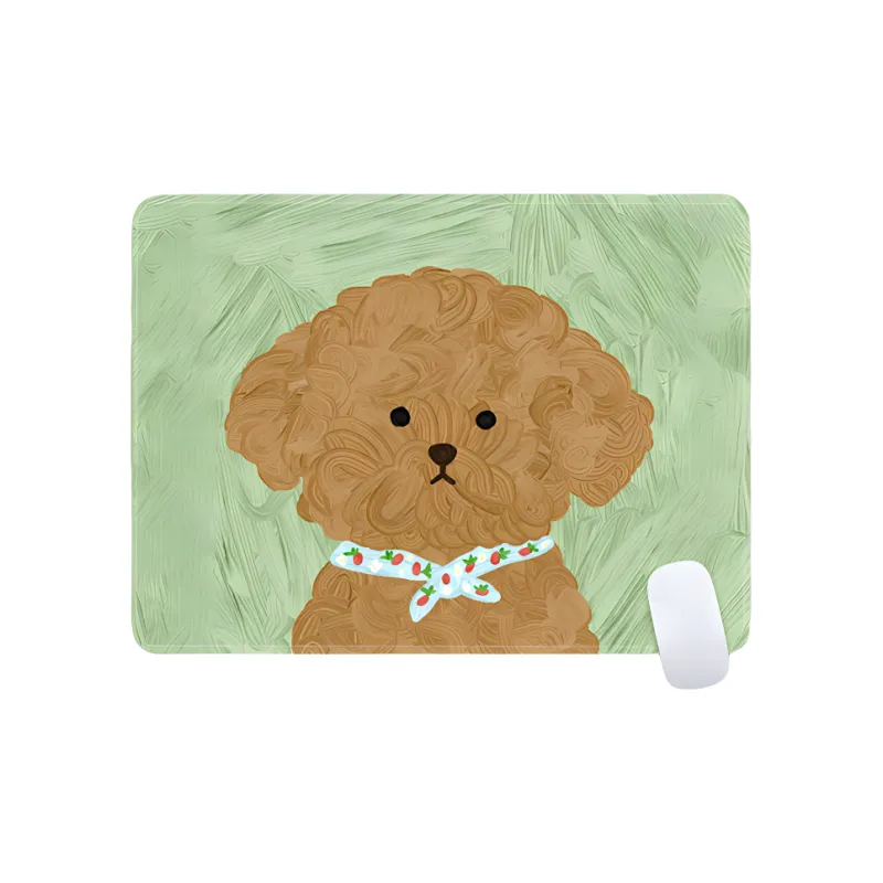 Beams Cute Puppy Small Size Computer Desk Pad Gaming Mat Slip Resistant Edge Trimmed Thickened Esports Mouse Pads-2
