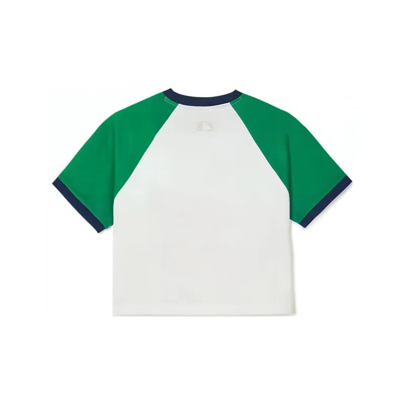 MLB Los Angeles Dodgers Raglan Sleeve T Shirt Women's Neon Green-1