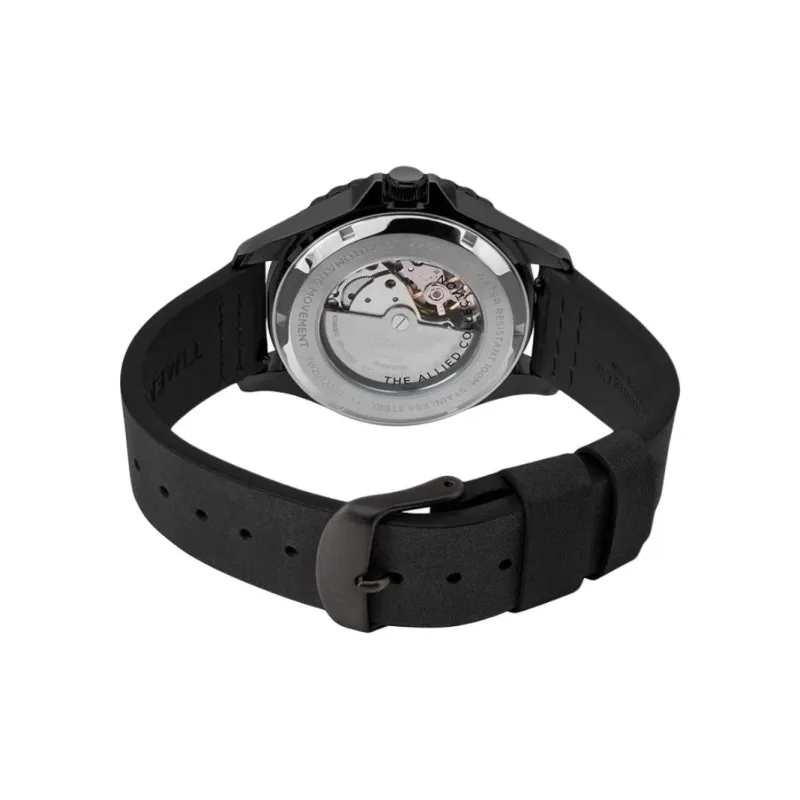 TIMEX Navi Xl Collection Wrist Watch Automatic Mechanical Movement Leather Watch Bands 41mm Black Dial Men's Watches-1