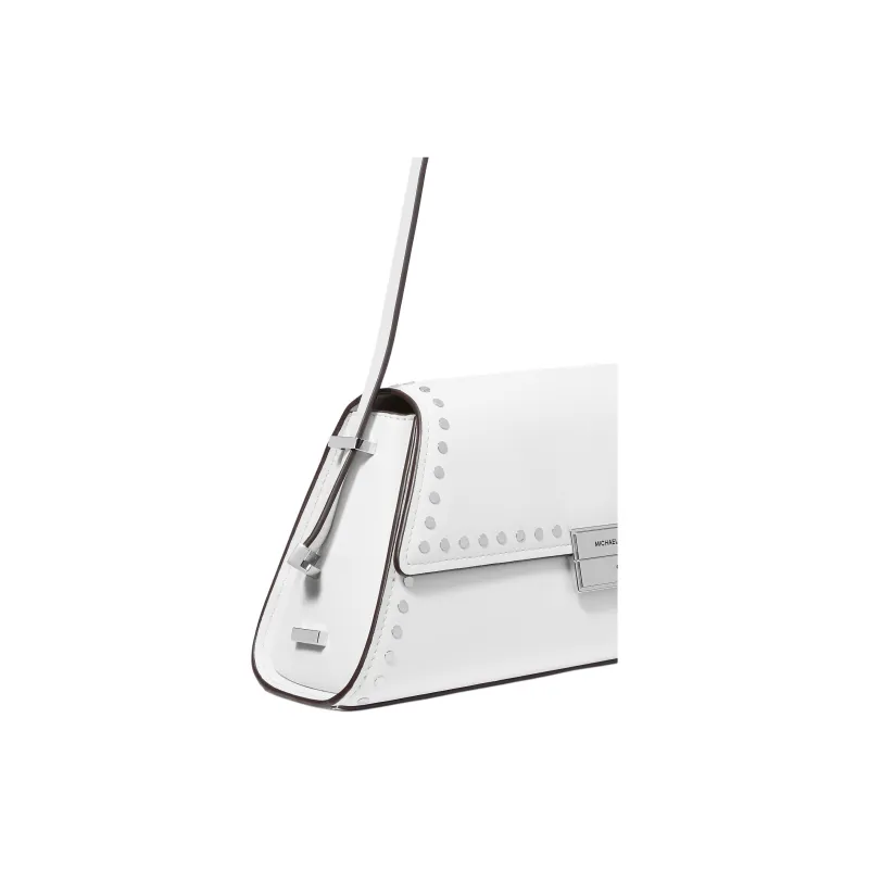 MICHAEL KORS Ludlow Leather Shoulder Bag Medium Size Women's Optical White-3