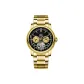 Black Dial Gold Steel Band