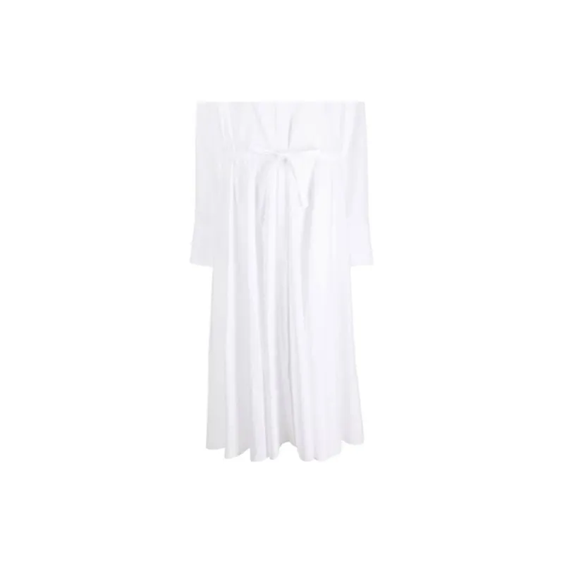 Valentino SS23 Long Sleeved Dresses Women's White-5
