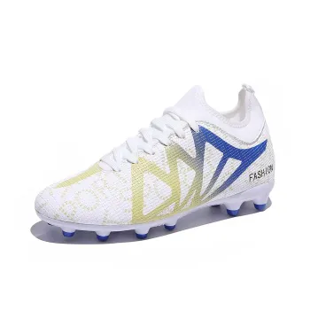QIUTEXIONG FG Rubber Long Studs Soft Ground Natural Ground Support Impact Resistant Soccer Shoes Unisex