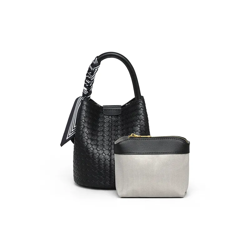 PT'SON Synthetic Leather Shoulder Bag Crossbody Bag Handbag Regular Women's Black-4