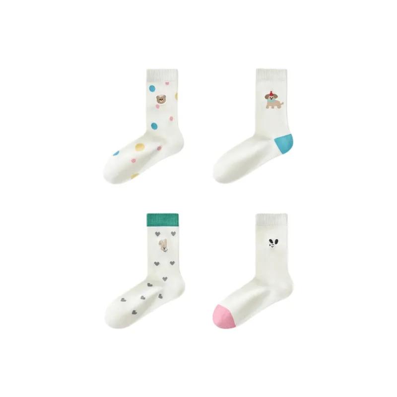 Temooues Mid Calf Socks Women's Combo Set-12