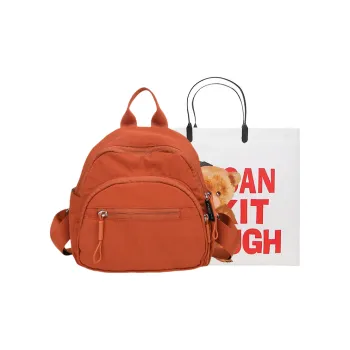 Worm's Home Nylon Backpack Women's Ecru/Black/Orange Red/Khaki/Army Green