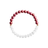 Red-Moonlit Red Dust Beaded Bracelet