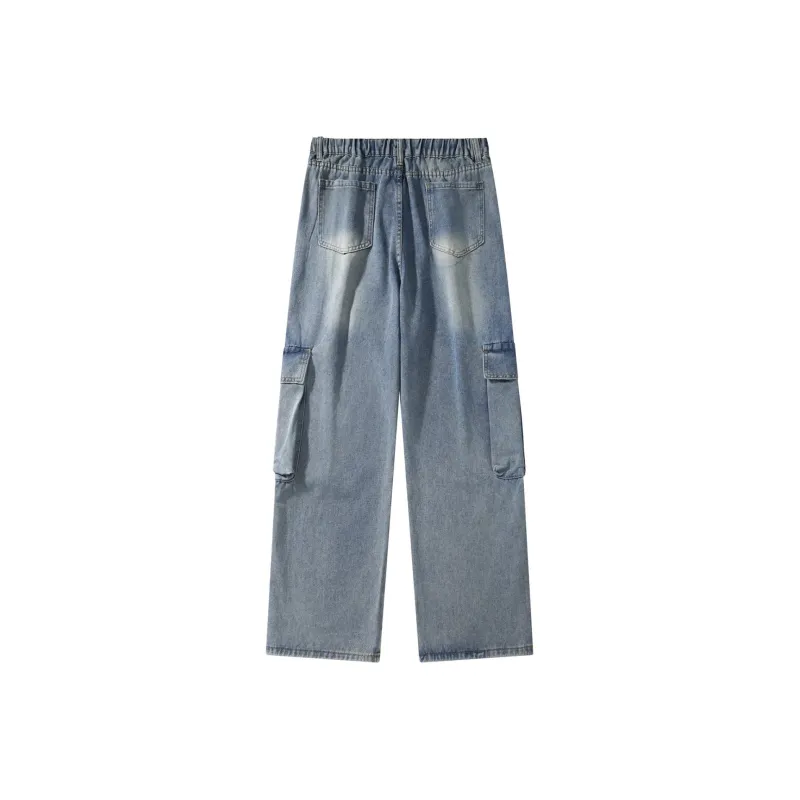 Yiwen Jeans Unisex Nostalgic Blue-1