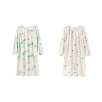 Herbal Primer Nightgown Women's Combo Set