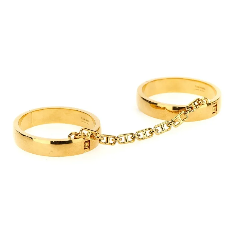 TOM FORD Logo Engraved Handcuff Bracelet-0