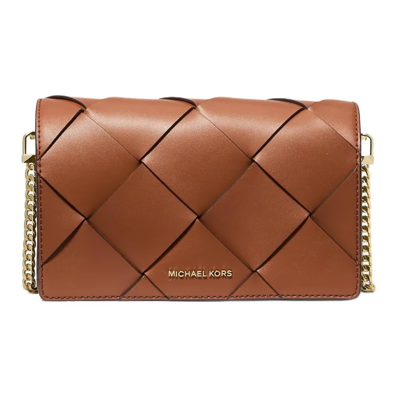 MICHAEL KORS Jet Set Medium Woven Leather Crossbody Bag-0