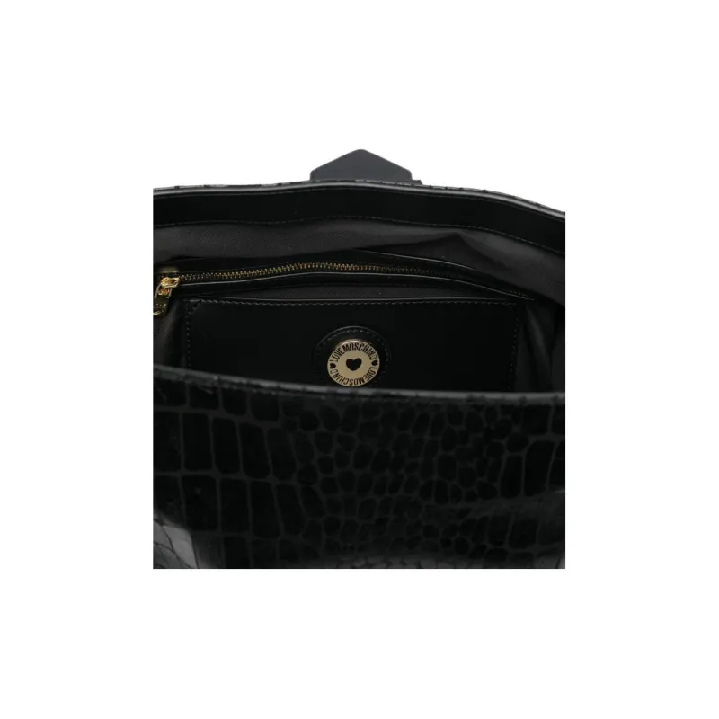LOVE MOSCHINO Croc print Shoulder Bag-3