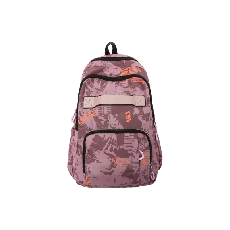 GEERDUN Nylon Backpack Regular Unisex Ecru/Black/Green/Peacock Blue/Pink-8