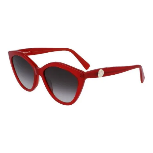 LONGCHAMP Plastic Cat Eye Sunglasses Women's Red