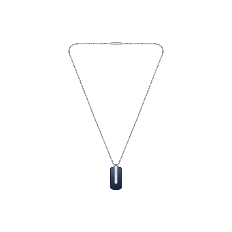 HUGO BOSS Stainless Steel, Sterling Silver Necklaces Men's Silver-2