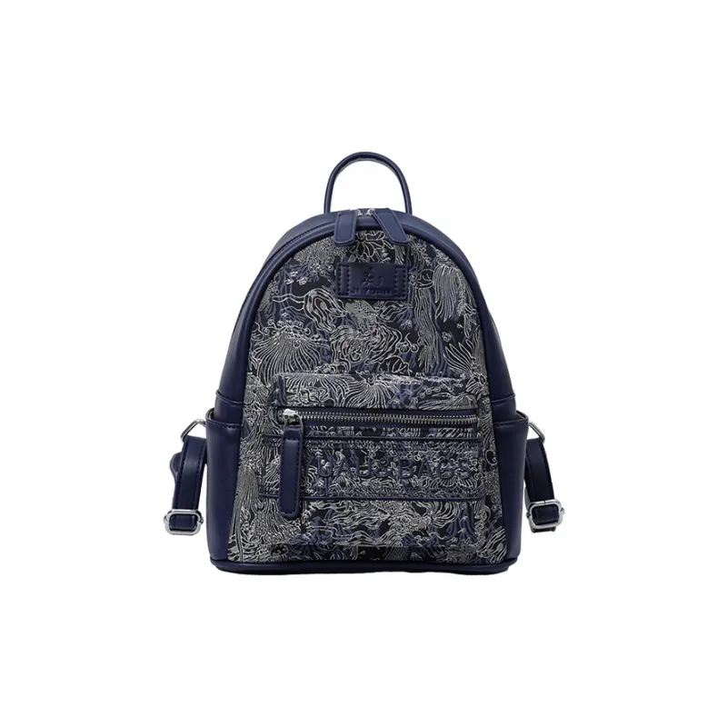 BGAY PU Backpack Regular Women's Gray/Pink/Blue-8
