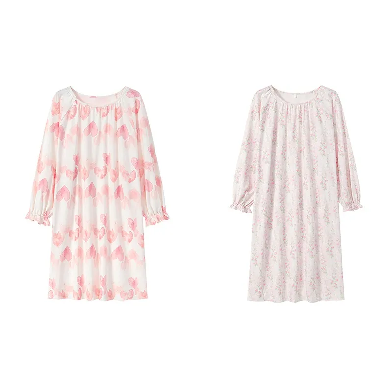 Herbal Primer Nightgown Women's Combo Set-48