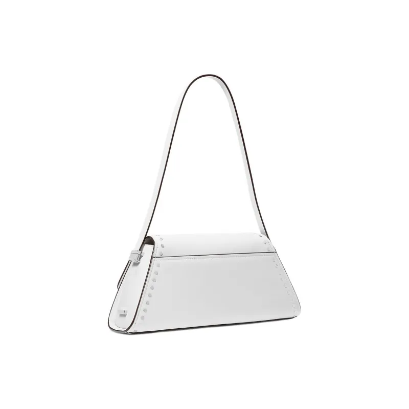 MICHAEL KORS Ludlow Leather Shoulder Bag Medium Size Women's Optical White-1