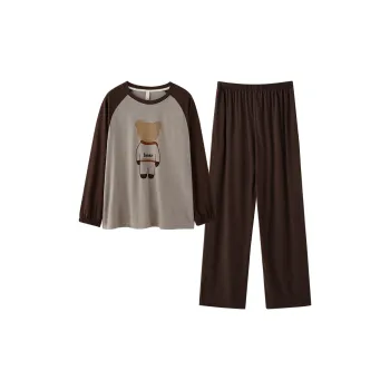 XIAFENYAN Pajama Set Women's Brown