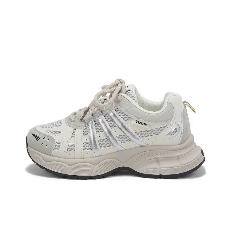 Yobn Breathable Lightweight And Wear Resistant Low Top Chunky Sneakers Women's-0