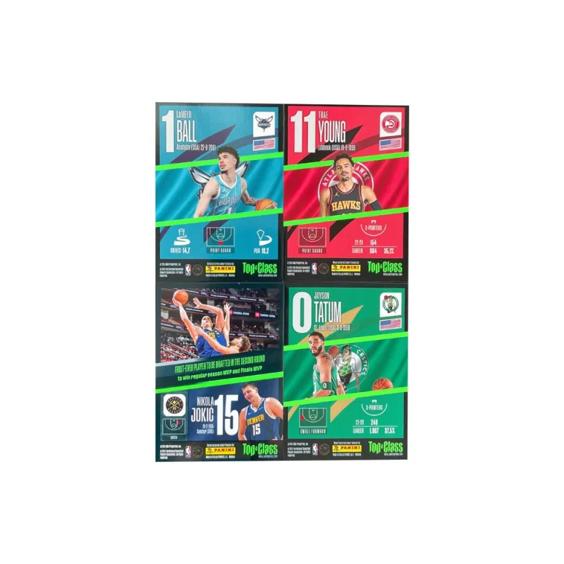 PANINI 2023 24TC Triple+Trey, Young+Nikola Jokic+Tatum, Top Star Card, Card Access Pass Sports Cards 4 Pcs-1