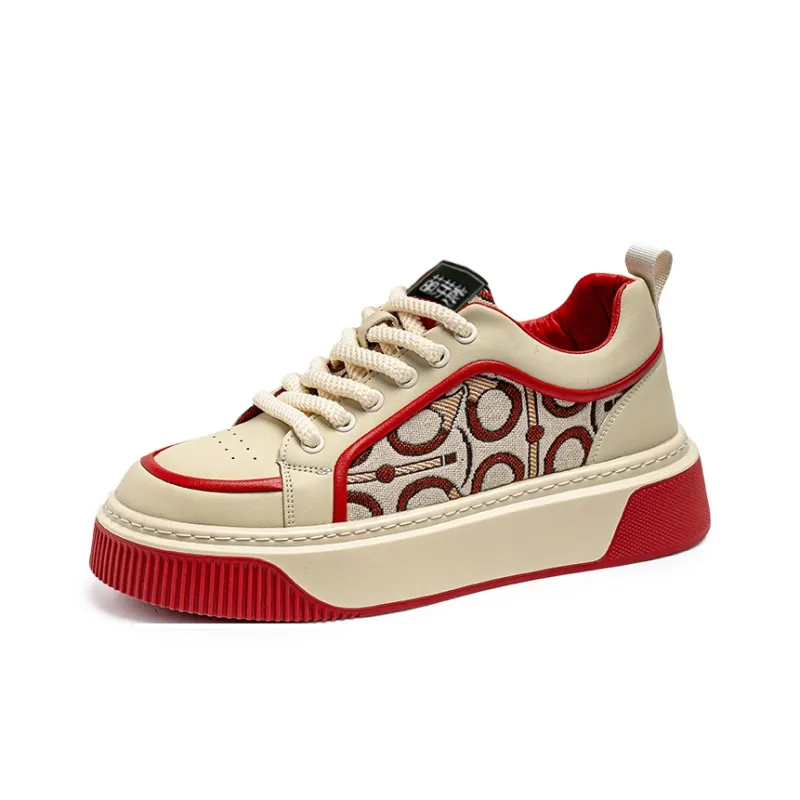 Budding Bear Slip Resistant, Abrasion Resistant, Breathable, Height Increasing Low Top Skateboard Shoes Men's Box-19