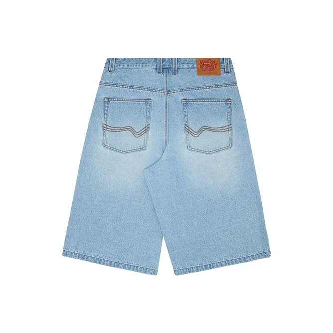 Vision Street Wear Denim Shorts Unisex Light Blue-1