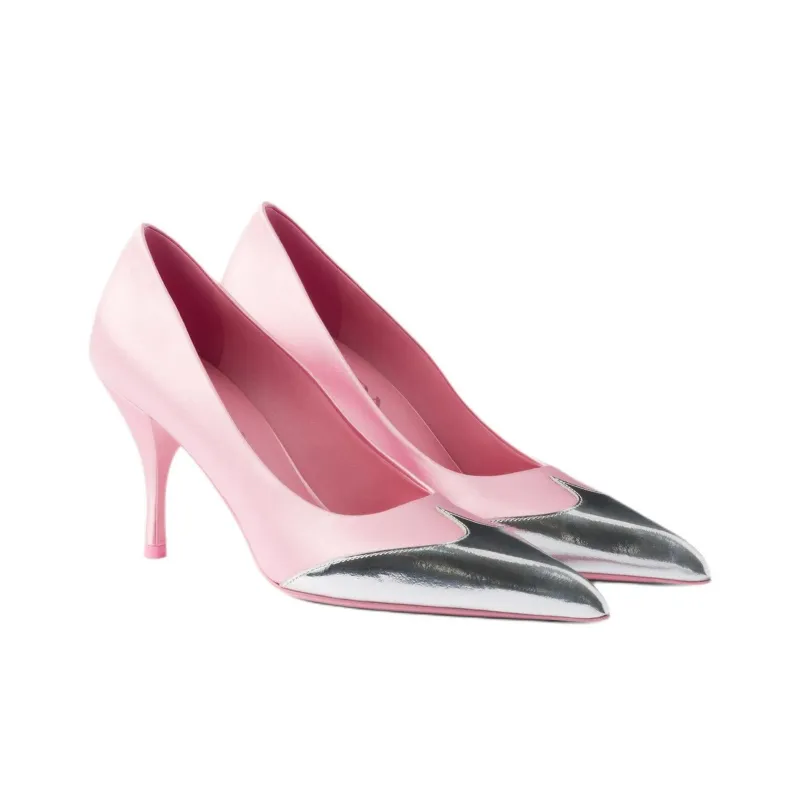 PRADA Slim Heel High Heels 8.5cm Women's Pink-2