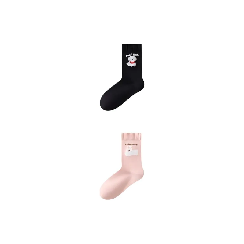 Temooues Mid Calf Socks Women's Combo Set-16