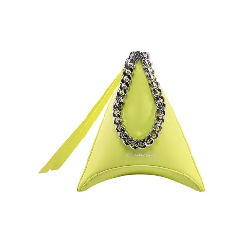 Alexander McQueen THE CURVE BAG Calfskin Clutch Women's Green