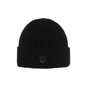 Maison Kitsune Wool Beanies Unisex Black