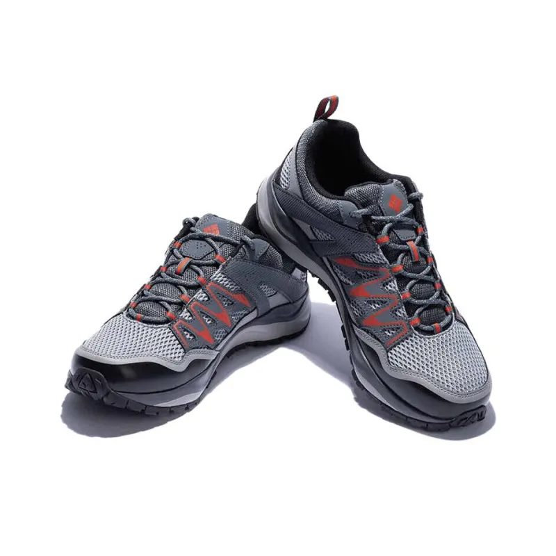 Columbia Sportswear Anti Slip Wear Resistant Low Top Hiking Shoes Men's Gray Black-2