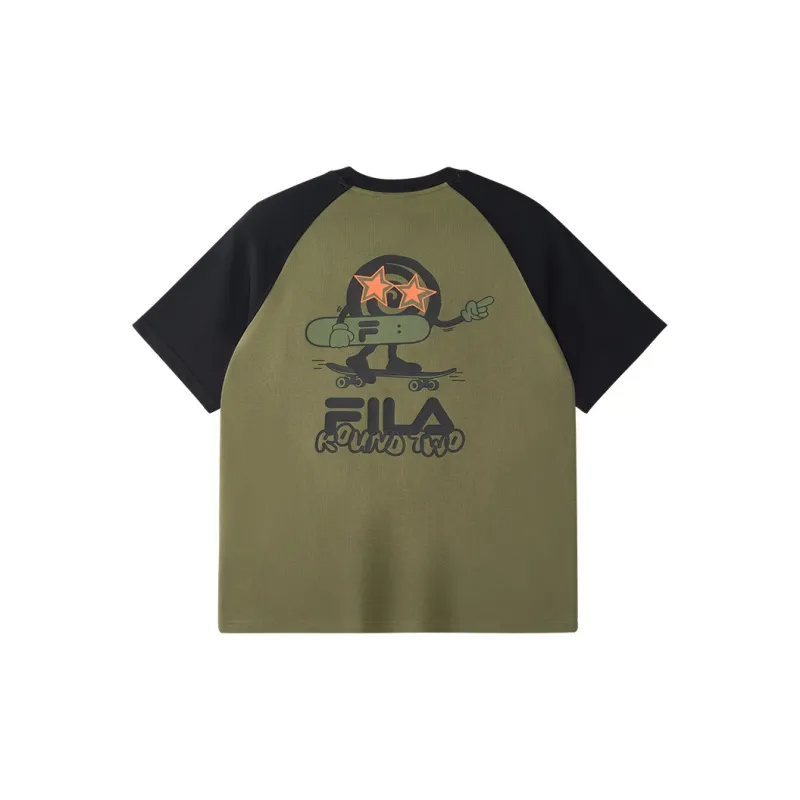 FILA FUSION x Round Two T Shirt Unisex Banana Coffee-1